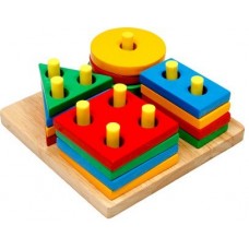 Shape & Colour Stacking Board
